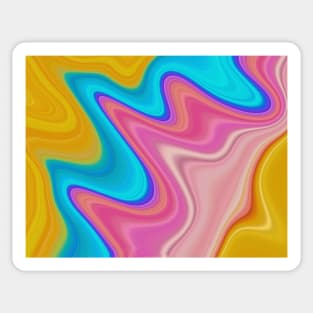 Abstract creative rainbow liquifies fluid Sticker